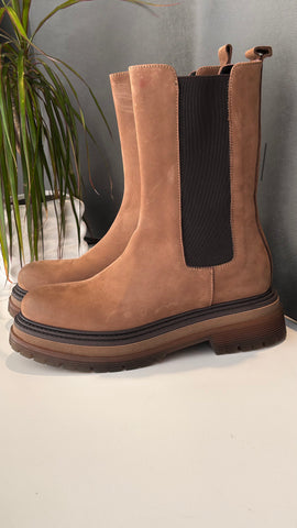Laura Bellariva Brown Nabuck Leather Boot 8102